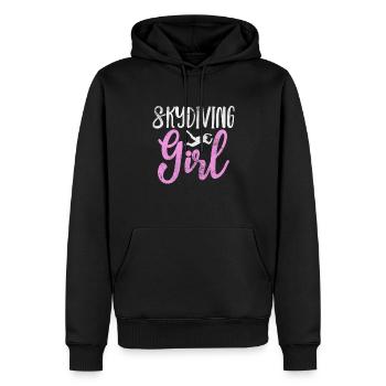 Skydive - Sweat à capuche Premium bio Homme - noir - Devant - Nico (187cm)