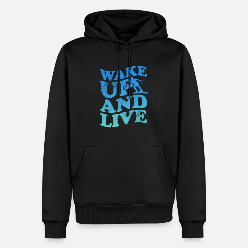 Wakeboard - Sweat à capuche Premium bio Homme - noir