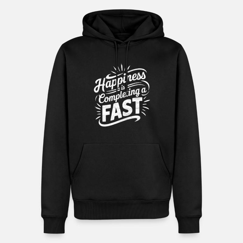 Intervallfasten Intermittierendes Fasten - Männer Premium Bio Hoodie - Schwarz