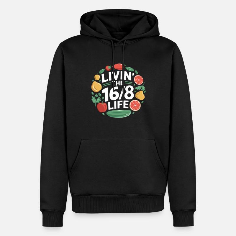 Intermittent fasting Intermittent fasting - Men’s Premium Organic Hoodie - black