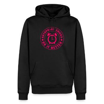 Intervallfasten Intermittierendes Fasten - Männer Premium Bio Hoodie - Schwarz - Vorne - Nico (187cm)
