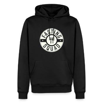 Jeûne intermittent Jeûne intermittent - Sweat à capuche Premium bio Homme - noir - Devant - Nico (187cm)