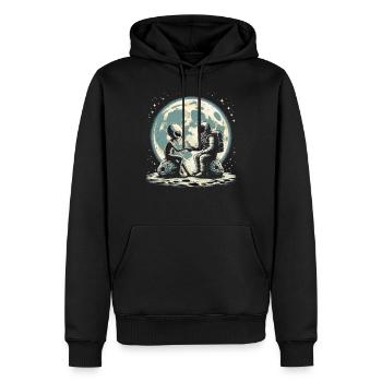 Alien - Männer Premium Bio Hoodie - Schwarz - Vorne - Nico (187cm)