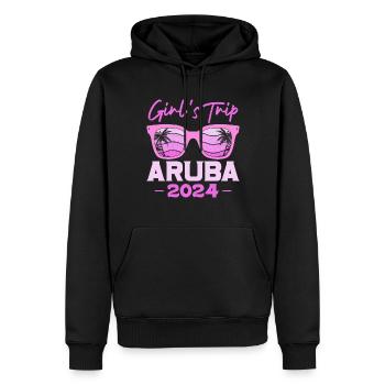 Aruba Karibik Sommer Meer Strand Geschenk - Männer Premium Bio Hoodie - Schwarz - Vorne - Nico (187cm)