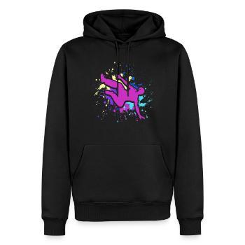 Backflip Salto Akrobatik Parkour Turnen Geschenk - Männer Premium Bio Hoodie - Schwarz - Vorne - Nico (187cm)