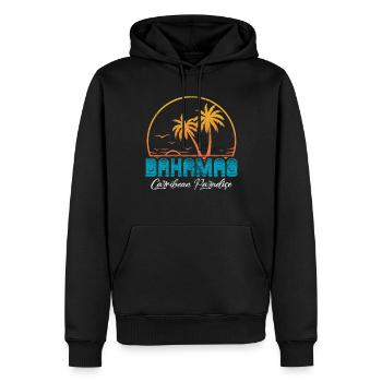 Bahamas - Sweat à capuche Premium bio Homme - noir - Devant - Nico (187cm)