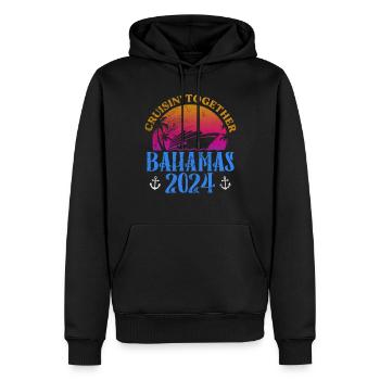 Bahamas - Sweat à capuche Premium bio Homme - noir - Devant - Nico (187cm)