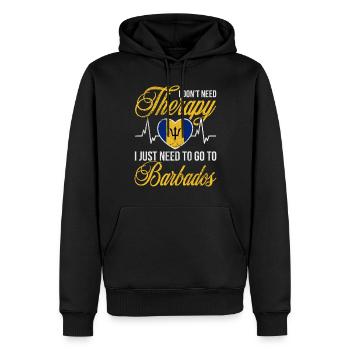 Barbados - Männer Premium Bio Hoodie - Schwarz - Vorne - Nico (187cm)