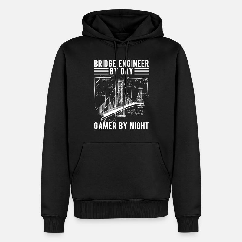 Bridge Engineer Bridge Construction - Men’s Premium Organic Hoodie - black