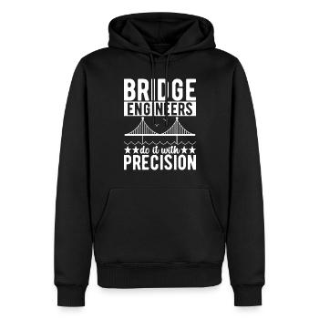 Bridge Engineer Bridge Construction - Men’s Premium Organic Hoodie - black - Front - Nico (187cm)