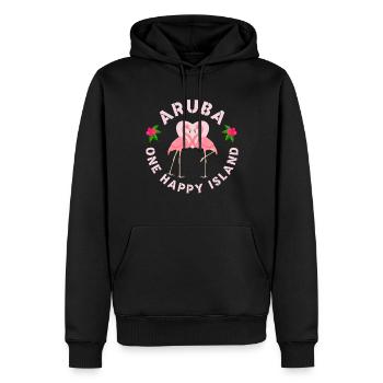Aruba Karibik Sommer Meer Strand Geschenk - Männer Premium Bio Hoodie - Schwarz - Vorne - Nico (187cm)