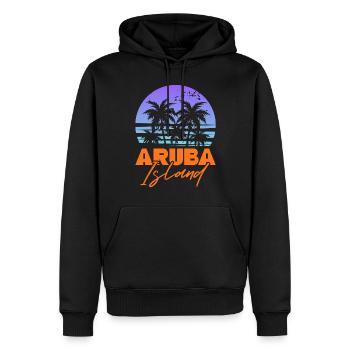 Aruba Karibik Sommer Meer Strand Geschenk - Männer Premium Bio Hoodie - Schwarz - Vorne - Nico (187cm)
