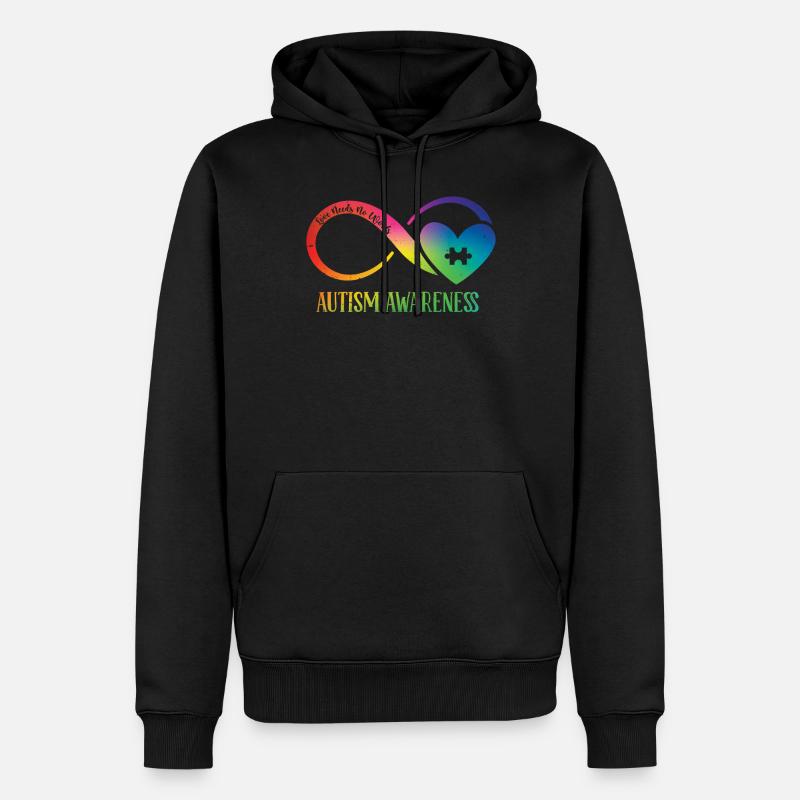 Autismus - Männer Premium Bio Hoodie - Schwarz