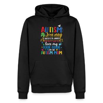 Journée de sensibilisation à l’autisme Cadeau autiste - Sweat à capuche Premium bio Homme - noir - Devant - Nico (187cm)
