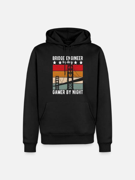 Bridge Engineer Bridge Construction - Men’s Premium Organic Hoodie - black