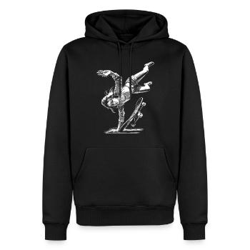 Femme patineuse à l’automne – Stay Strong T-Shirt - Sweat à capuche Premium bio Homme - noir - Devant - Nico (187cm)