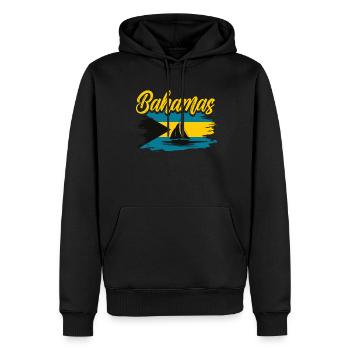 Bahamas Île des Caraïbes Cadeau d’été de l’Atlantique - Sweat à capuche Premium bio Homme - noir - Devant - Nico (187cm)