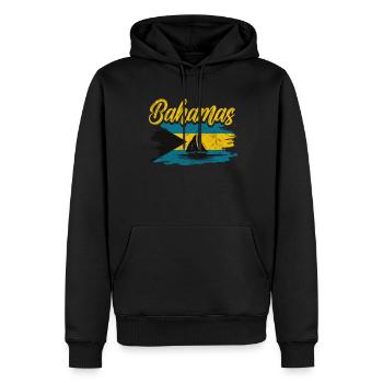 Bahamas - Sweat à capuche Premium bio Homme - noir - Devant - Nico (187cm)