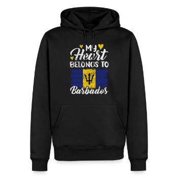 Barbados - Männer Premium Bio Hoodie - Schwarz - Vorne - Nico (187cm)