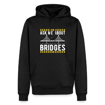 Bridge Engineer Bridge Construction - Men’s Premium Organic Hoodie - black - Front - Nico (187cm)