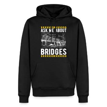 Bridge Engineer Bridge Construction - Men’s Premium Organic Hoodie - black - Front - Nico (187cm)