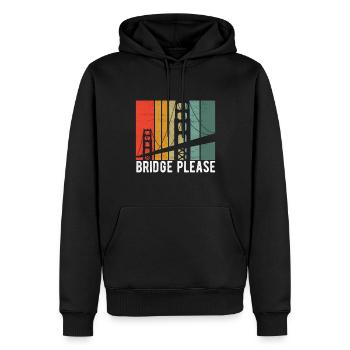 Ingénieur des ponts Construction de ponts - Sweat à capuche Premium bio Homme - noir - Devant - Nico (187cm)