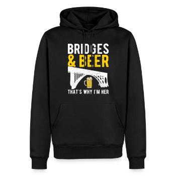 Ingénieur des ponts Construction de ponts - Sweat à capuche Premium bio Homme - noir - Devant - Nico (187cm)