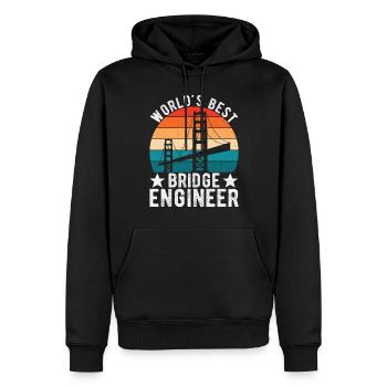 Bridge Engineer Bridge Construction - Men’s Premium Organic Hoodie - black - Front - Nico (187cm)