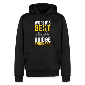 Bridge Engineer Bridge Construction - Men’s Premium Organic Hoodie - black - Front - Nico (187cm)