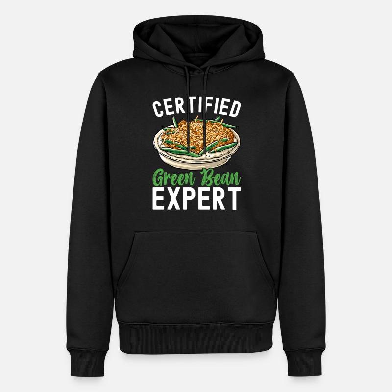 Casserole de haricots verts - Sweat à capuche Premium bio Homme - noir