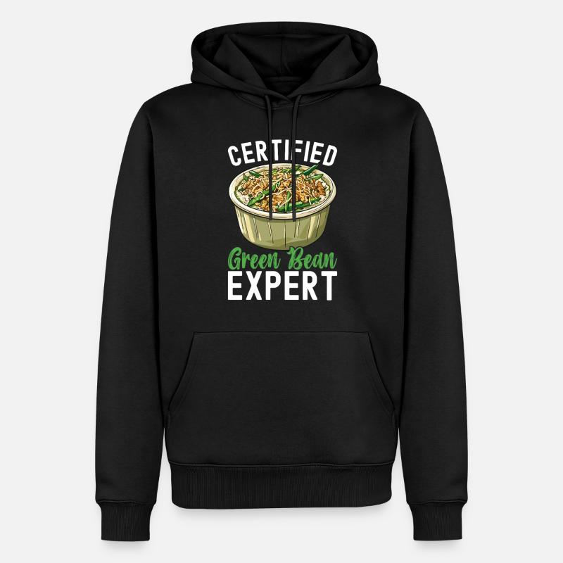 Casserole de haricots verts - Sweat à capuche Premium bio Homme - noir