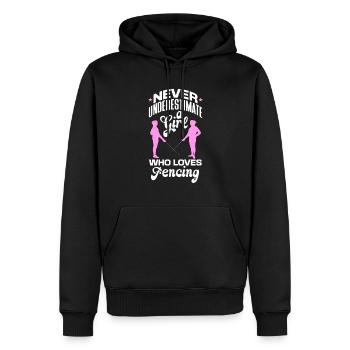 Escrime Épée Sabre Épée Épée Escrime Cadeau - Sweat à capuche Premium bio Homme - noir - Devant - Nico (187cm)