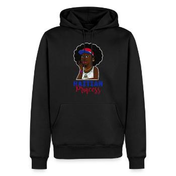 Haiti - Männer Premium Bio Hoodie - Schwarz - Vorne - Nico (187cm)