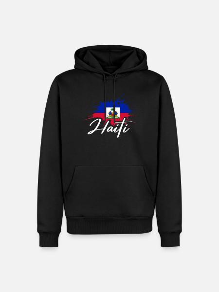 Vacances Haïti Caraïbes - Sweat à capuche Premium bio Homme - noir