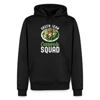 Casserole de haricots verts - Sweat à capuche Premium bio Homme - noir - Devant - Nico (187cm)