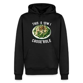 Casserole de haricots verts - Sweat à capuche Premium bio Homme - noir - Devant - Nico (187cm)