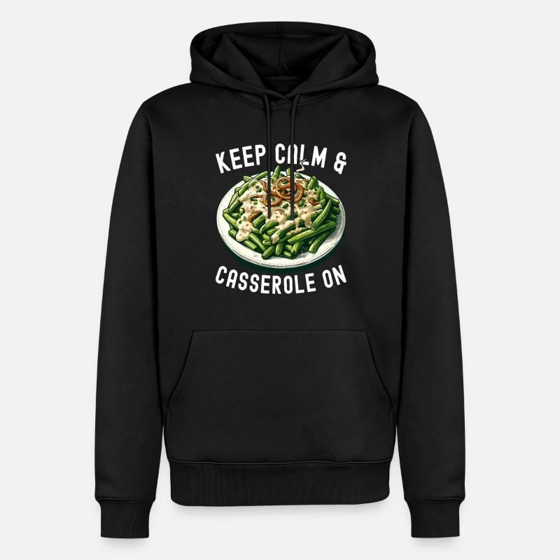 Casserole de haricots verts - Sweat à capuche Premium bio Homme - noir