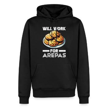 Venezolanische Arepas - Männer Premium Bio Hoodie - Schwarz - Vorne - Nico (187cm)