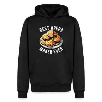 Venezolanische Arepas - Männer Premium Bio Hoodie - Schwarz - Vorne - Nico (187cm)