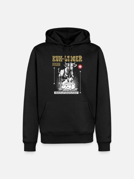 Gourmet Shirt: Alpine Enjoyment & Tradition - Men’s Premium Organic Hoodie - black