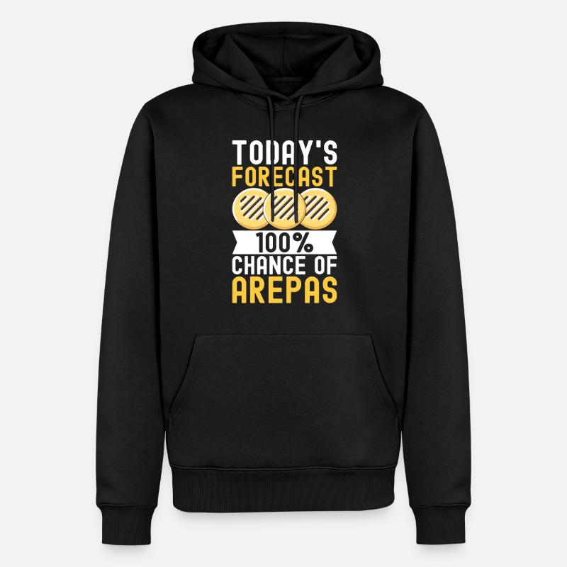 Venezolanische Arepas - Männer Premium Bio Hoodie - Schwarz