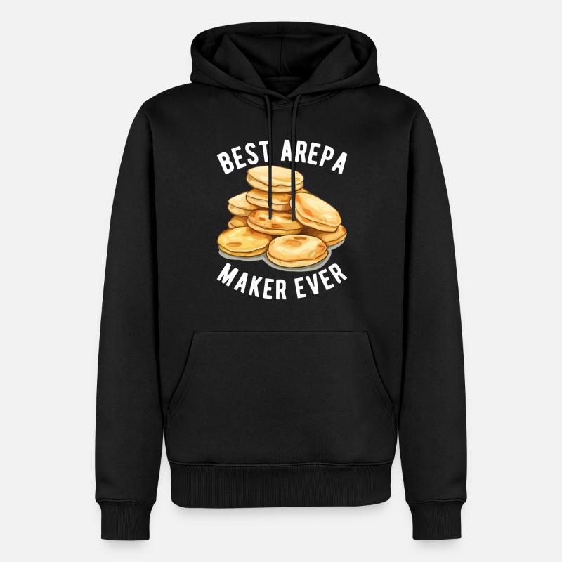 Venezolanische Arepas - Männer Premium Bio Hoodie - Schwarz