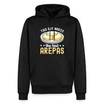 Venezolanische Arepas - Männer Premium Bio Hoodie - Schwarz - Vorne - Nico (187cm)