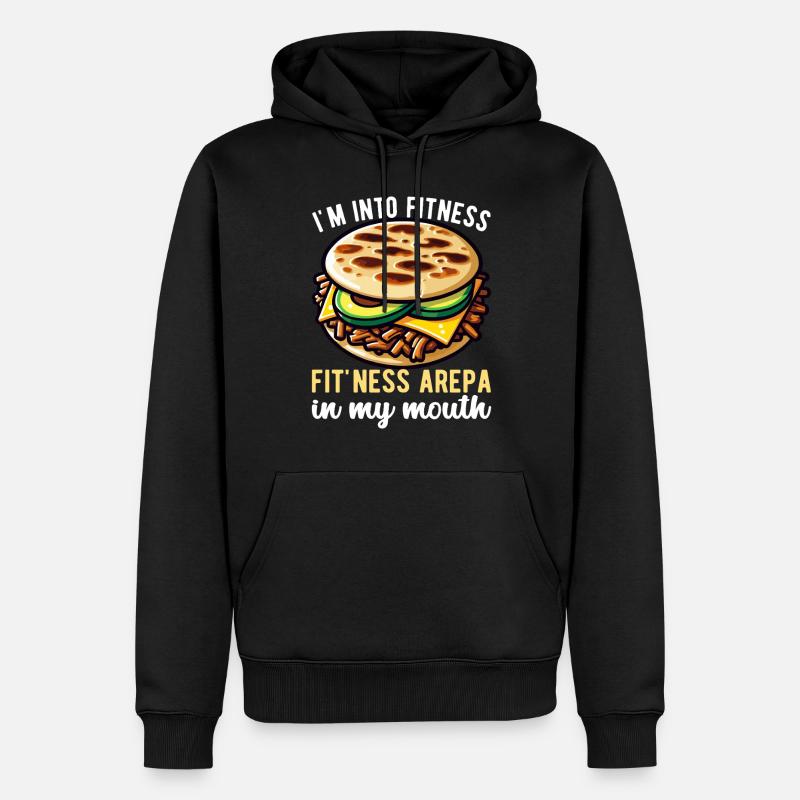 Venezolanische Arepas - Männer Premium Bio Hoodie - Schwarz