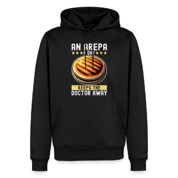 Venezolanische Arepas - Männer Premium Bio Hoodie - Schwarz - Vorne - Nico (187cm)