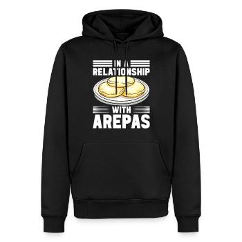 Venezolanische Arepas - Männer Premium Bio Hoodie - Schwarz - Vorne - Nico (187cm)