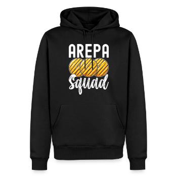 Arepas vénézuélienne - Sweat à capuche Premium bio Homme - noir - Devant - Nico (187cm)