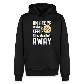Venezolanische Arepas - Männer Premium Bio Hoodie - Schwarz - Vorne - Nico (187cm)