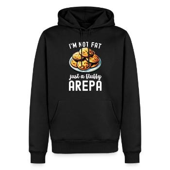 Arepas vénézuélienne - Sweat à capuche Premium bio Homme - noir - Devant - Nico (187cm)