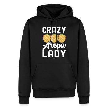 Arepas vénézuélienne - Sweat à capuche Premium bio Homme - noir - Devant - Nico (187cm)